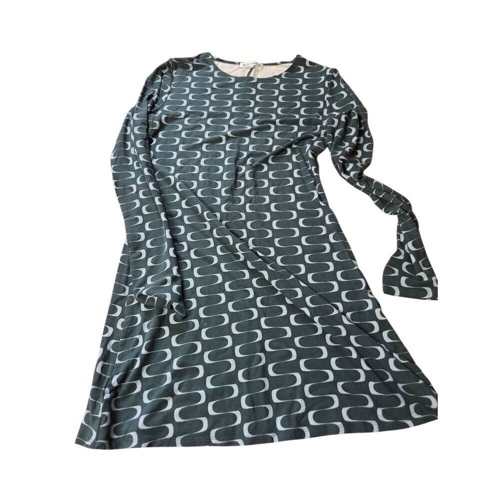 REFORMATION Kenmare Graphic-Print Woven Mini Dress sz Large